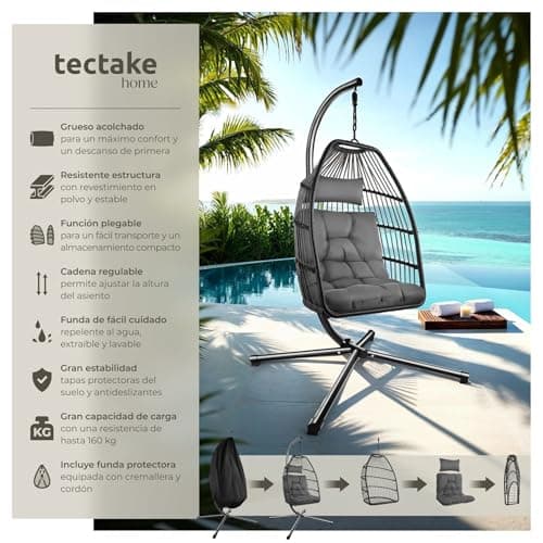 Detalle 2 de tectake columpio jardín exterior 160 kg