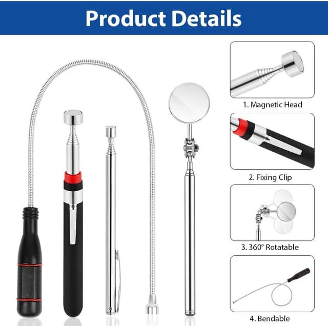 Thumbnail 2 de Flintronic Recogedor magnético telescópico 4 piezas