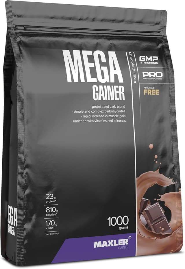 Detalle de Maxler Mega Gainer Batido de Ganancia de Peso 🍫 1000g