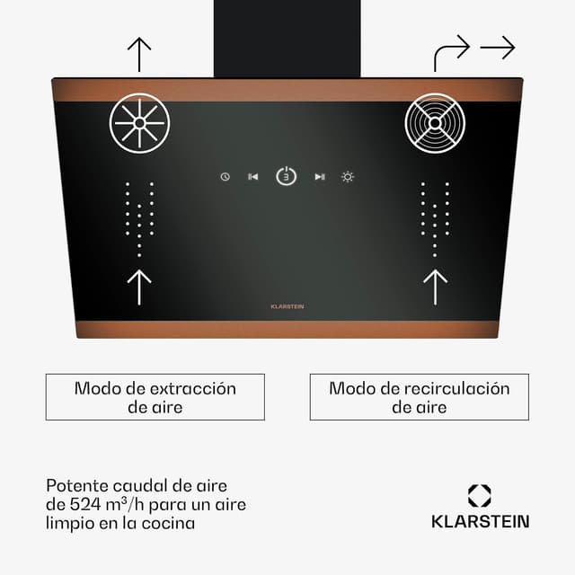 Detalle 2 de Klarstein Flashline campana extractora 60 cm