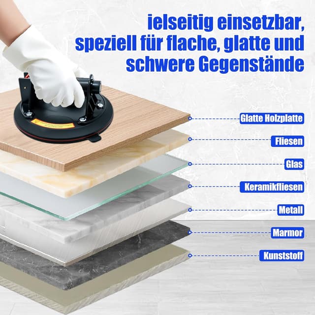 Thumbnail 3 de Saugheber Glassauger 220KG mit Manometer