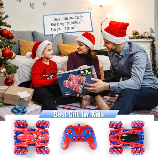 Thumbnail 6 de AISAMLIN Spider 4WD 2.4Ghz RC Remote Control Car with 360° Double-Sided Rotation (Rechargeable)