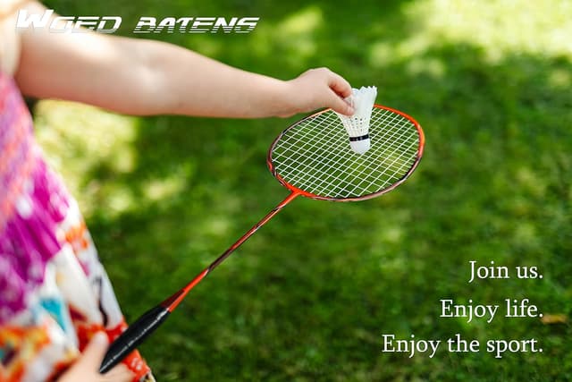 Detalle de Professional Carbon Fiber Badminton Rackets Set (4 Rackets) for Backyards, Gym, and Family Play