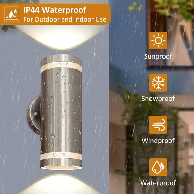 Detalle de Mizlay Wandleuchte für Außen, 2x5 W GU10