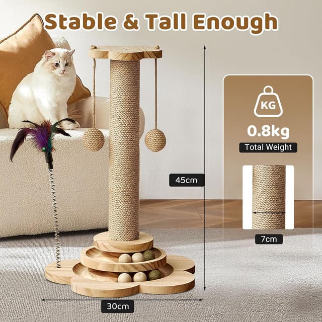 Detalle de Cat Scratching Post 45 cm for Smaller Cats 🐱