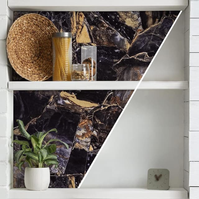 Detalle de Decoroom Carta da parati autoadesiva in vinile effetto marmo, impermeabile 40 x 300 cm