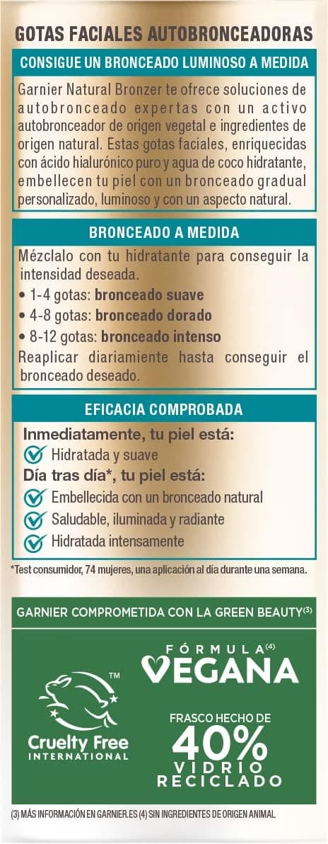 Detalle de NATURAL BRONZER Gouttes faciales autobronceuses – 30 ml