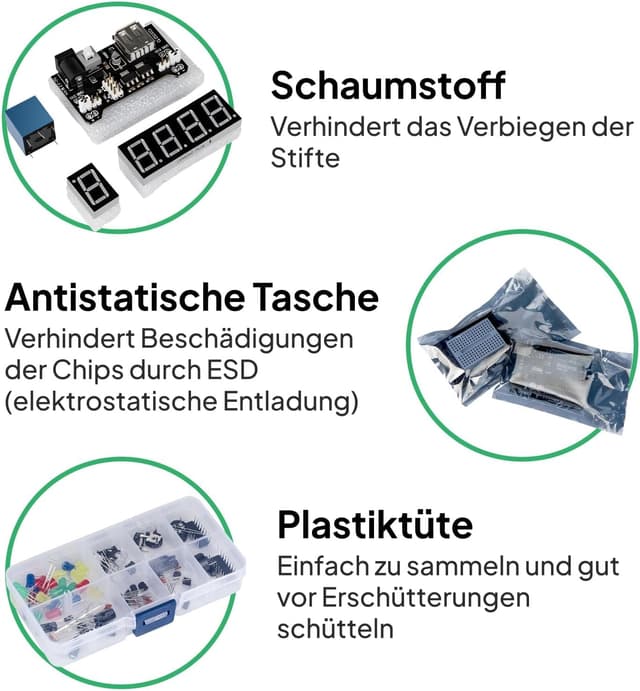 Detalle de ELEGOO UNO R3 Ultimate Starter Kit – Arduino-kompatibler Projektbaukasten mit deutschem Tutorial und über 200 Teilen