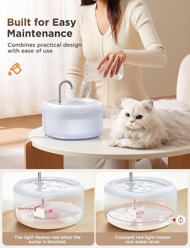 Thumbnail 4 de FEELNEEDY Fontaine à Eau 3,2L pour chat