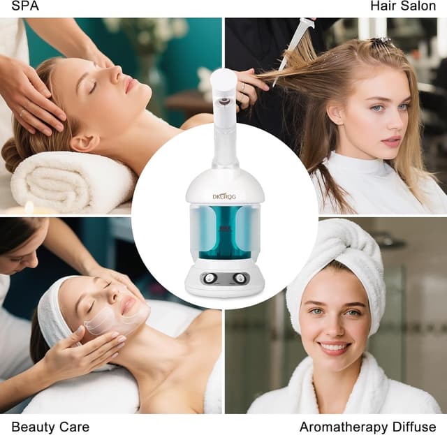 Thumbnail 6 de DKURQG Facial Steamer with Nano Ionic Vapor and Extendable 360° Arm (Blue)