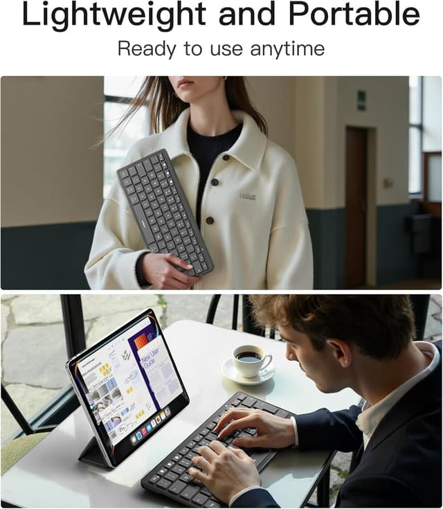 Thumbnail 6 de Inateck KB01003 Bluetooth multi-device keyboard 3‑device compact