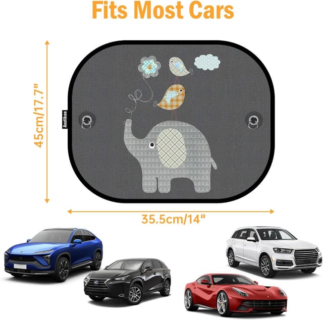 Thumbnail 4 de Asstikoo Car Window Shades 45x35.5cm