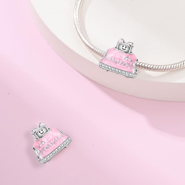 Detalle de Bracciale donna LIGHTDOG in argento 925 con charm Pace Mondiale per Pandora e bracciali europei