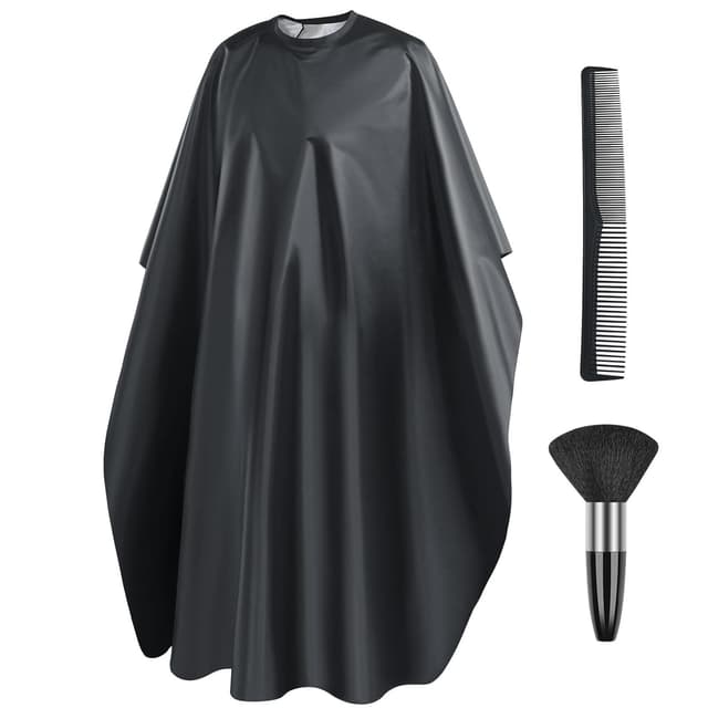 Detalle de LOPHE Haarschnitt Friseurumhang mit Nylon, Hals-Staubbürste und Stylingkamm (115 × 145 cm)