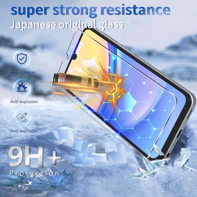 Thumbnail 6 de Tentoki Hartglas-Schutzfolie für Samsung Galaxy A15 (6,5 Zoll) – 3er-Set mit 9H, blauem Lichtfilter & Anti-Spion-Option