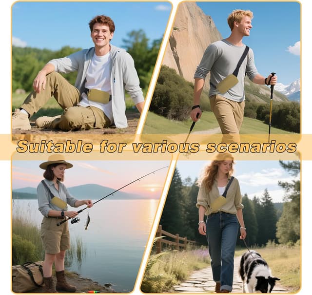 Thumbnail 1 de Compact & Stylish Bum Bag 2-pocket water-resistant waist bag