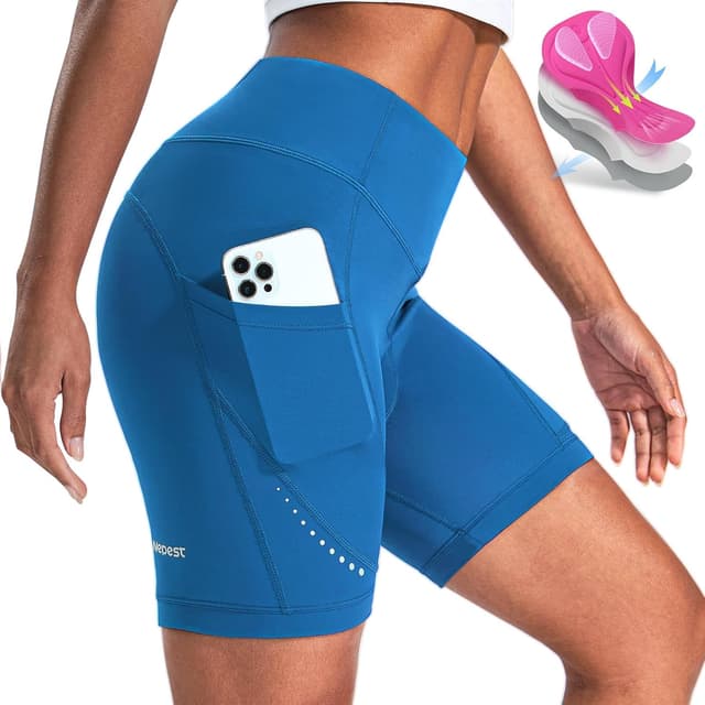 Detalle 2 de Nepest padded bike shorts for women with 4D gel padding, breathable fabric and pockets