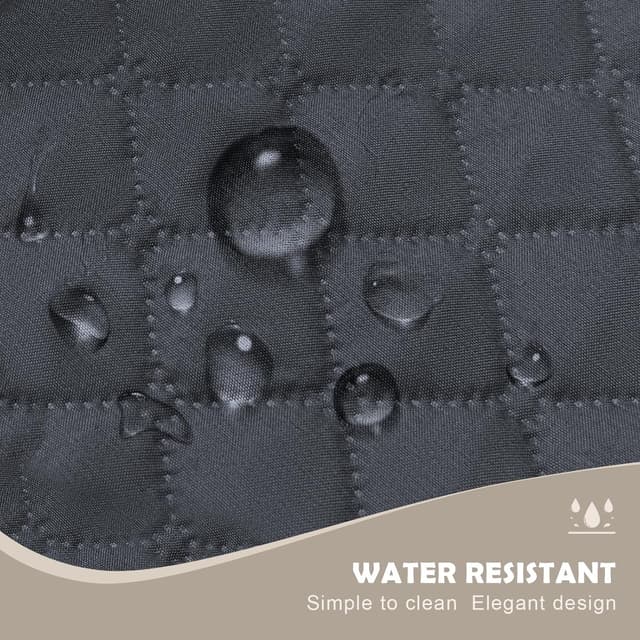 Detalle de Lydevo Copridivano Impermeabile 2 Posti con Braccioli antiscivolo, grigio scuro