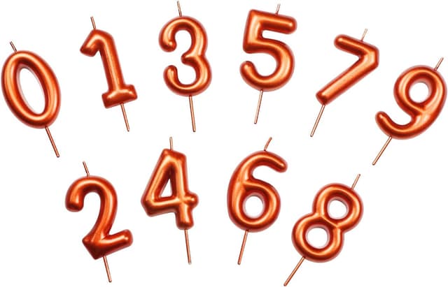 Detalle 2 de Number 6 Brown candle 2.36 inch DERVENTA