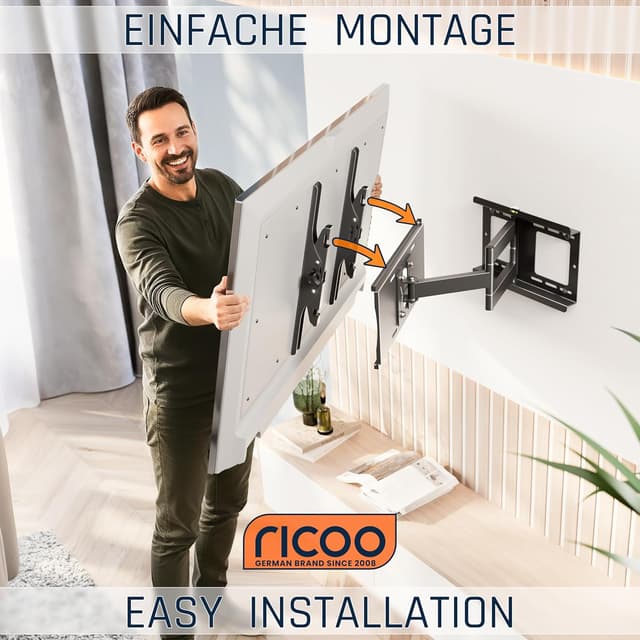 Detalle 2 de RICOO R23-S TV Wandhalterung 40-75 Zoll