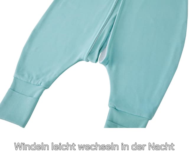 Detalle de Teechodina Baby Schlafsack mit Füßen (100% Baumwolle, 1,5 Tog) – ganzjährig, 90 cm