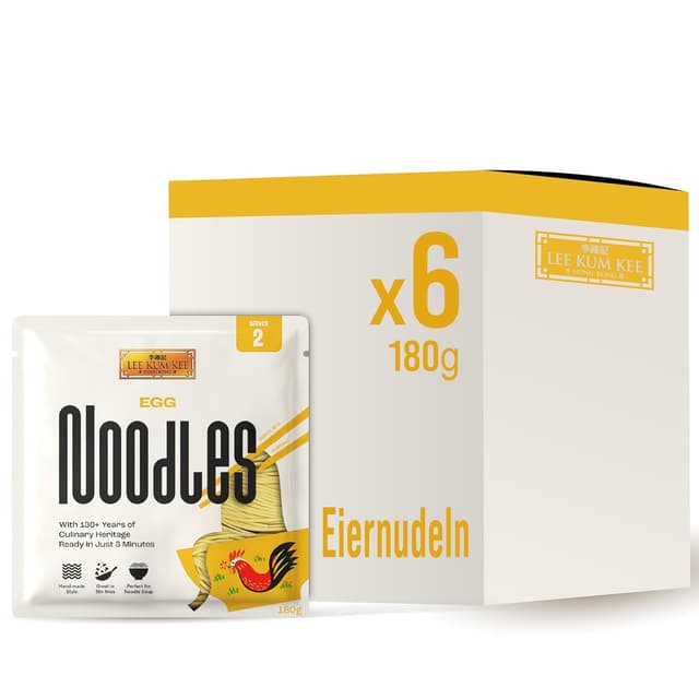 Detalle de LEE KUM KEE Eiernudeln 6 x 180 g đ
