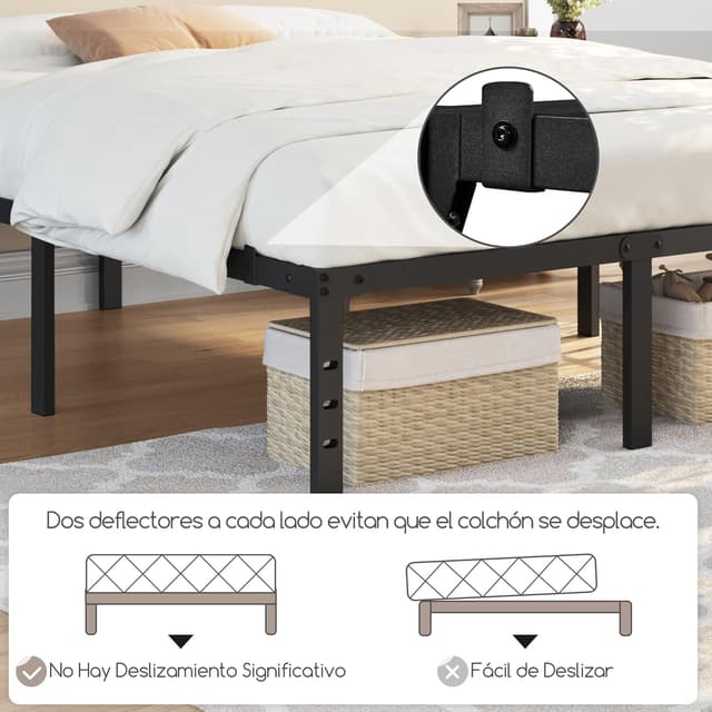 Thumbnail 5 de Yaheetech Bastidor de Cama Metálico 160x200 cm