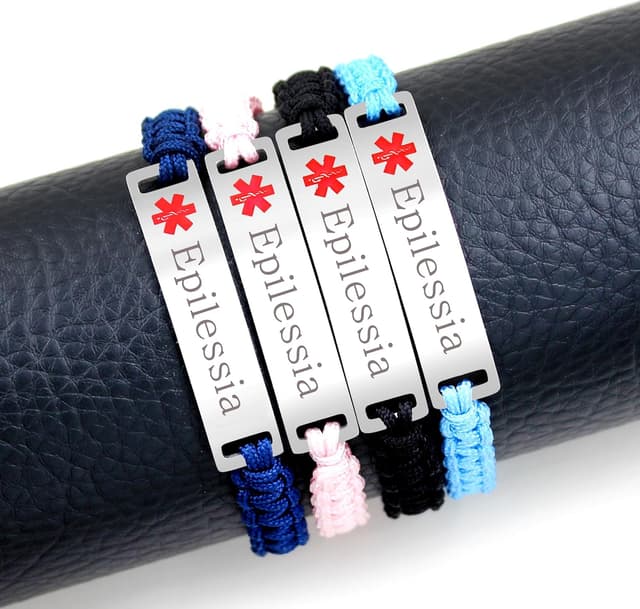 Detalle de Uloveido personalisiertes graviertes Medical-Identity-Armband für Frauen & Männer (unisex, verstellbar)