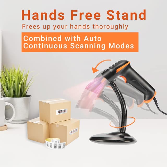 Detalle 2 de Tera L5100Y-Z Escáner Láser USB 1D con soporte ergonómico