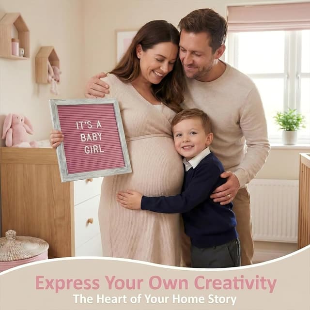 Thumbnail 2 de Rustic Pink Letter Board 25x25cm