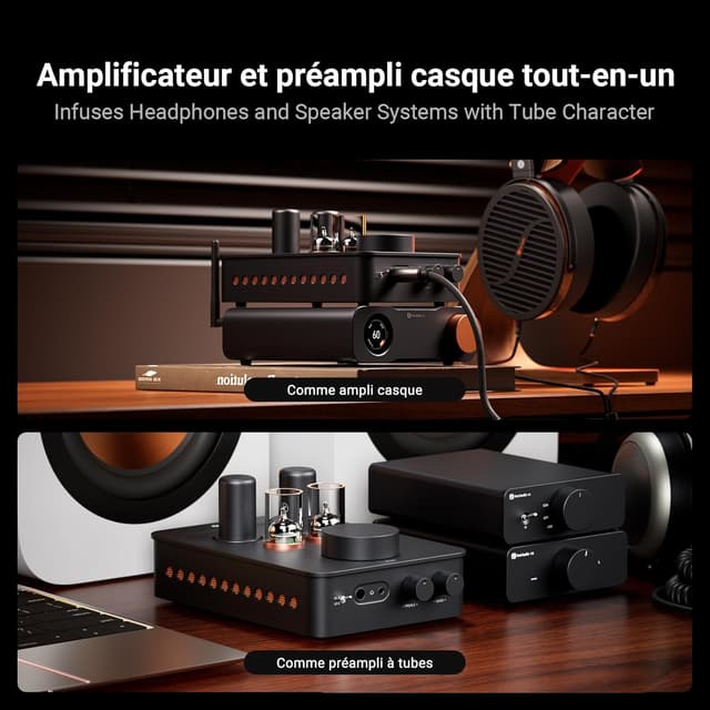 Thumbnail 4 de Fosi Audio GR70 Préampli Casque à Lampes 300 mW