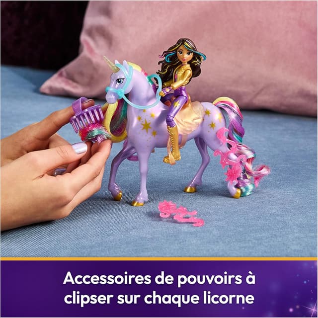 Detalle de Unicorn Academy – L’École des Licornes : Licorne Wildstar + Poupée Sophia (coffret collection à partir de 4 ans)