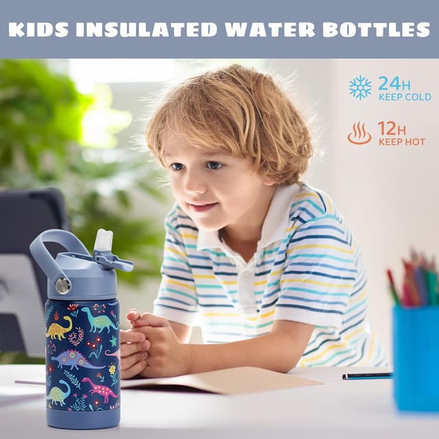 Detalle 2 de pluseight Kids Insulated Water Bottle 12 oz