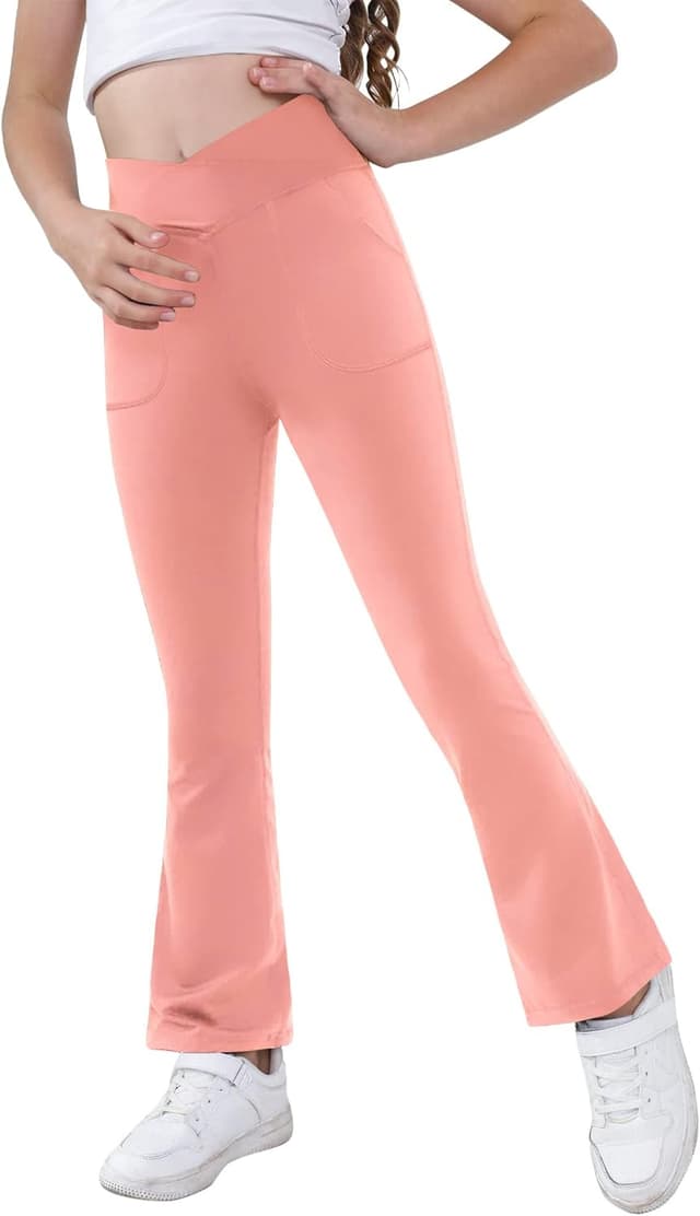 Detalle 2 de Leggings évasés Glacspyg fille avec poches et taille en V