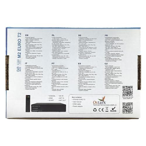 Thumbnail 6 de Ostark Euro T2 Receptor TDT Full HD 🎥 para Dos TV