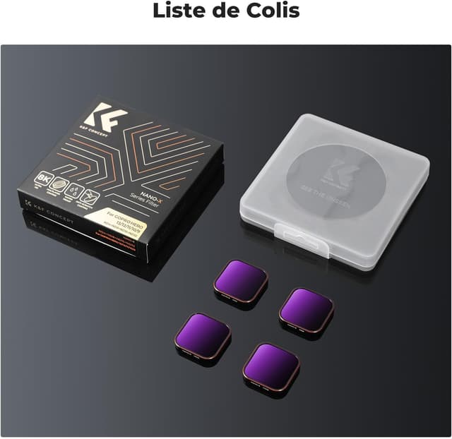 Thumbnail 6 de K&F Concept Filtre ND4 ND8 ND16 ND32