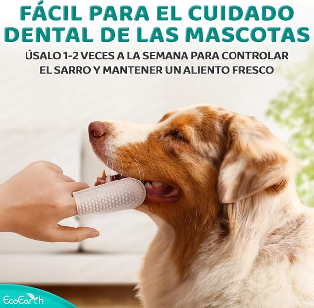 Detalle 2 de EcoEarth Toallitas dentales mascotas 100 uds