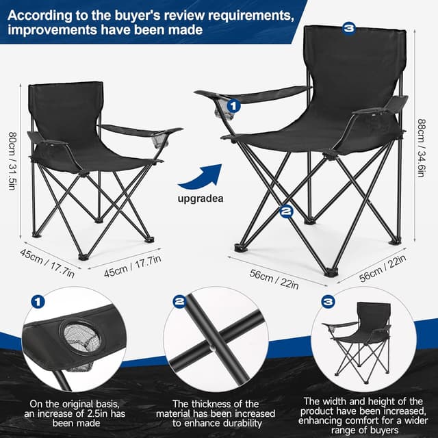 Thumbnail 1 de WEIDIORME Lightweight Camping Chair 300 lbs