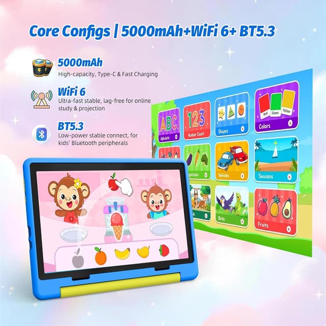 Thumbnail 6 de Laptok Android 15 Kids Tablet (10 inch) with Parental Control, Face ID, WiFi 6 and Dual Cameras