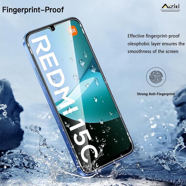 Detalle 2 de Aiziki tempered glass screen protector for Xiaomi Redmi 15C 4G/5G and Poco C85 (2-pack)