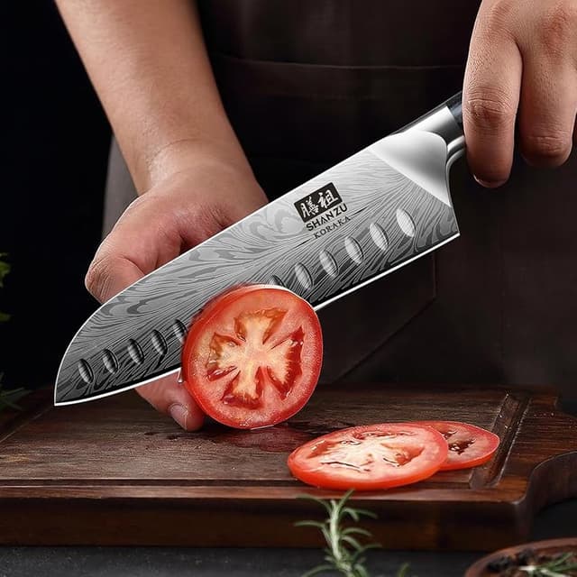 Thumbnail 5 de SHAN ZU Cuchillo Santoku 18cm de Acero en Polvo 🍴