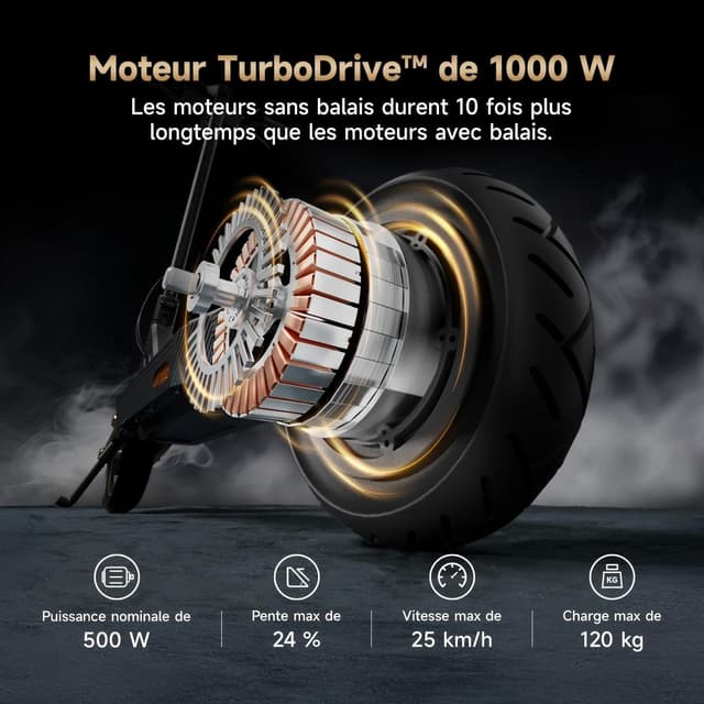 Detalle de NAVEE ST3(Pro) trottinette électrique adulte : autonomie annoncée 60-75 km et moteur jusqu’à 1350 W