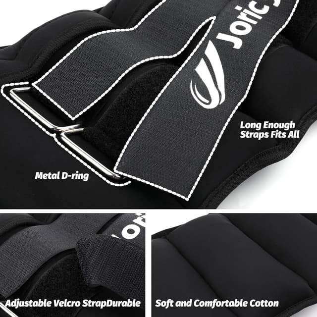 Detalle de Adjustable Ankle Weights (1–20 lbs) Pair for Women & Men with Removable Inserts
