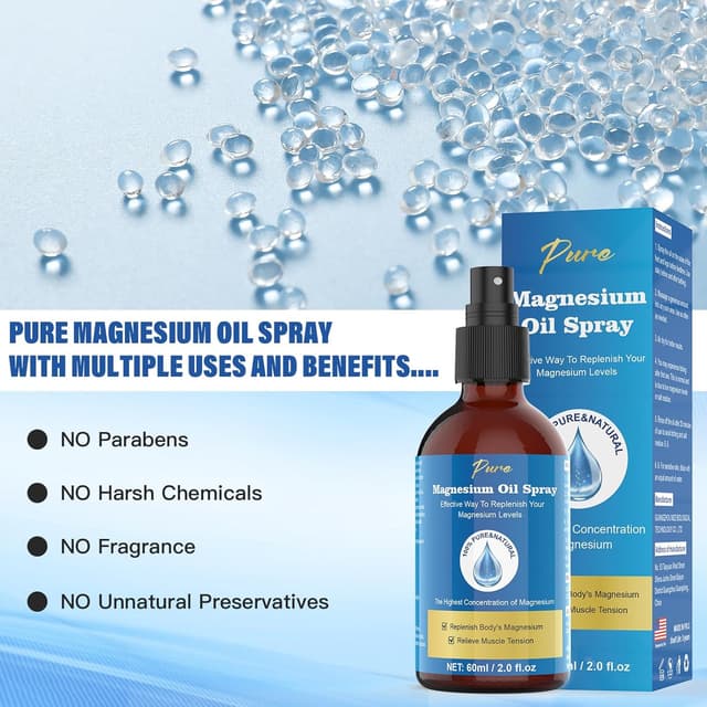 Thumbnail 5 de Pure Magnesium Oil Spray 60ml Glass Bottle