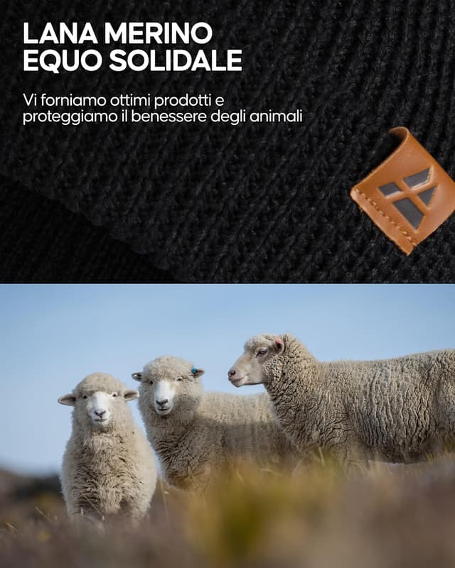 Thumbnail 4 de DANISH ENDURANCE Cappello in lana merino beanie termico