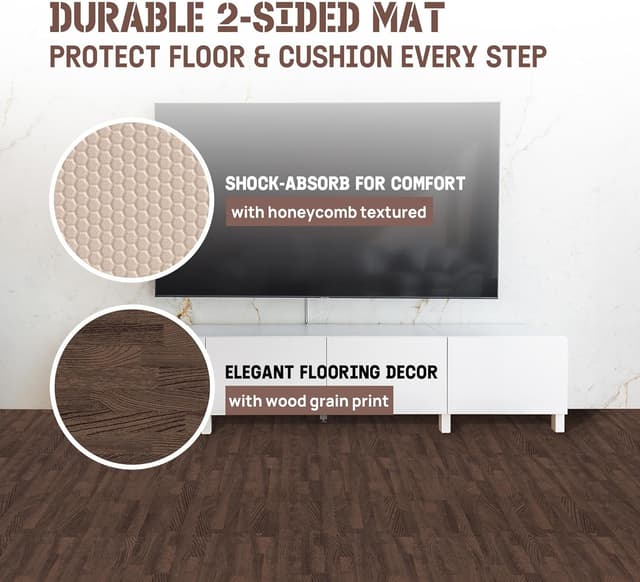 Detalle de Yes4All EWUN tappeto a incastro in EVA Rovere scuro (12 piastrelle) per pavimentazioni modulari