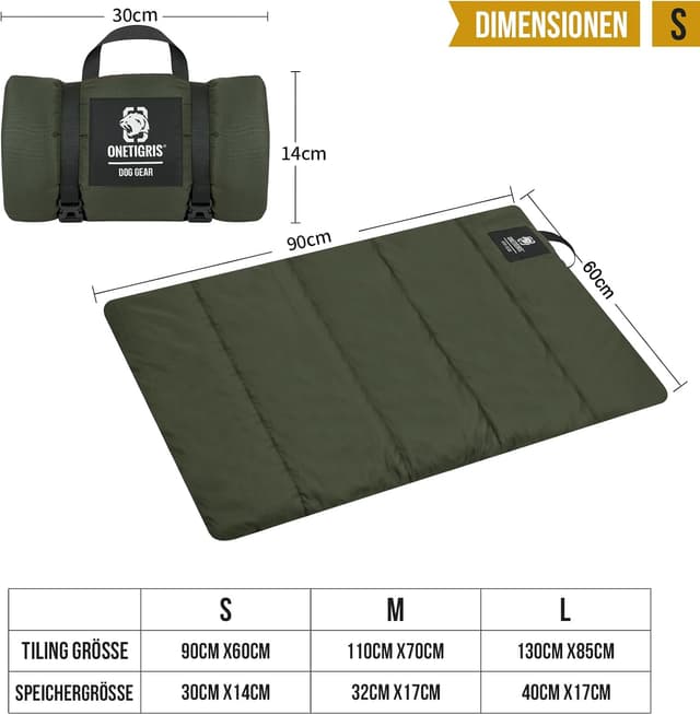 Thumbnail 3 de OneTigris Hundedecke 90 x 60 cm Olive Drab
