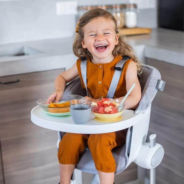 Detalle de Béaba cuscino per seggiolone ergonomico grigio, compatibile con seggiolone