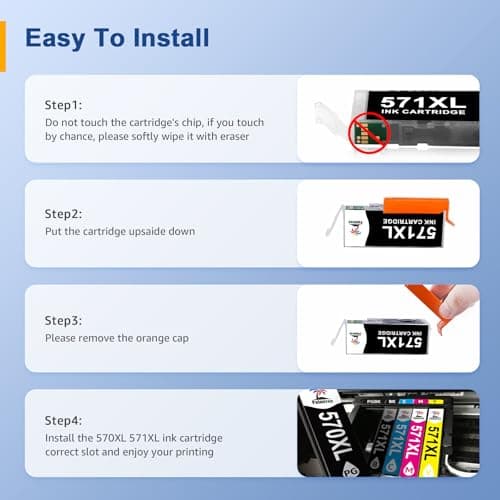 Thumbnail 5 de Palmtree 570 571 XL, cartouche compatible pour Canon, 20 pièces