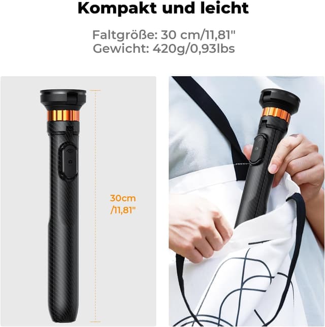 Thumbnail 6 de K&F Concept MS19 Magnet Selfie-Stick 162 cm
